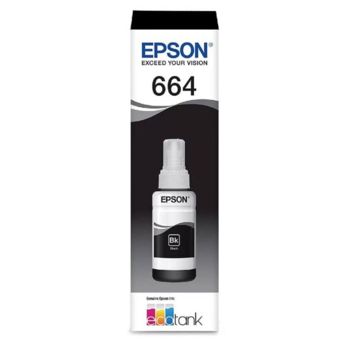Tinta Epson T664120 Preto | Ecotank L365 L355 L396 L200 L220