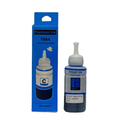 Tinta Compativel com Epson T664 eT673 Ciano | EcoTank L800