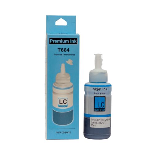 Tinta Compativel com Epson T664 eT673 Ciano-claro | EcoTank