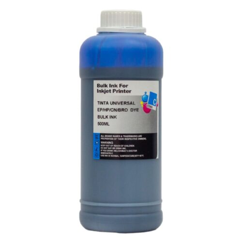 Tinta universal compatível com Ep| Hp| Cn| Bro, Ciano 500ml