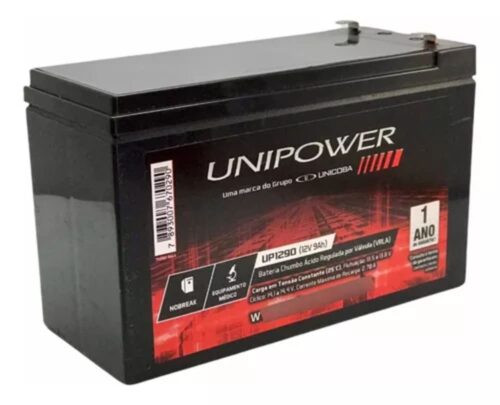 Bateria Selada Unipower VRLA 12v-9Ah UP1290-Nobreak