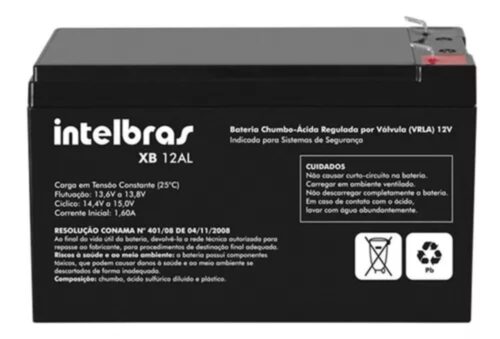 Bateria Intelbras XB12AL 12v_6Ah  VRLA | Selada | Alarme